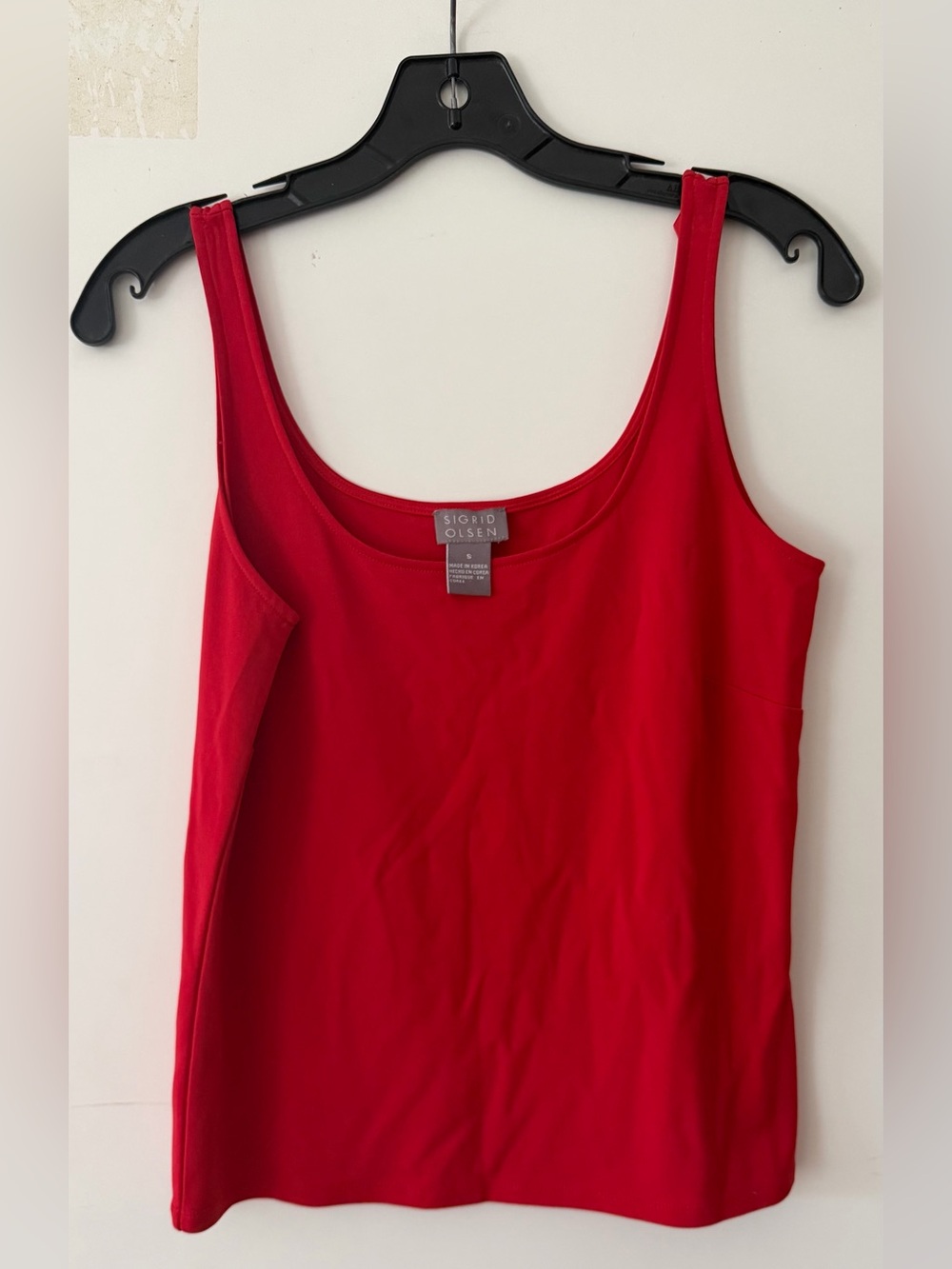 SIGRID OLSEN Vibrant Red Scoop Summer Tanktop Size S